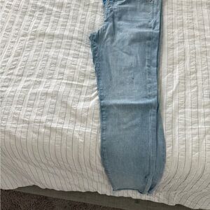 Express Women's Light Blue Straight Leg Jeans